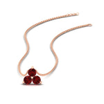 Load image into Gallery viewer, 0.50-carat-ruby-3-stone-pendant-necklace-in-FDPD1129GRUDR-0.48CT-NL-RG
