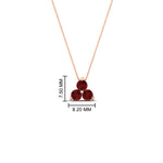 Load image into Gallery viewer, 0.50-carat-ruby-3-stone-pendant-necklace-in-FDPD1129GRUDR-0.48CT-NL-RG
