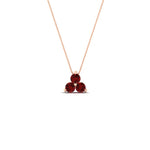 Load image into Gallery viewer, 0.50-carat-ruby-3-stone-pendant-necklace-in-FDPD1129GRUDR-0.48CT-NL-RG
