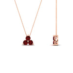 Load image into Gallery viewer, 0.50-carat-ruby-3-stone-pendant-necklace-in-FDPD1129GRUDR-0.48CT-NL-RG
