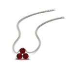 Load image into Gallery viewer, 0.50-carat-ruby-3-stone-pendant-necklace-in-FDPD1129GRUDR-0.48CT-NL-WG
