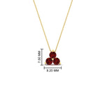 Load image into Gallery viewer, 0.50-carat-ruby-3-stone-pendant-necklace-in-FDPD1129GRUDR-0.48CT-NL-YG
