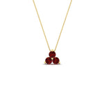 Load image into Gallery viewer, 0.50-carat-ruby-3-stone-pendant-necklace-in-FDPD1129GRUDR-0.48CT-NL-YG
