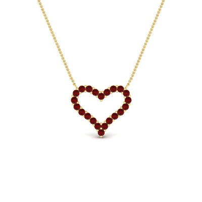 Open Heart Necklace Pendant