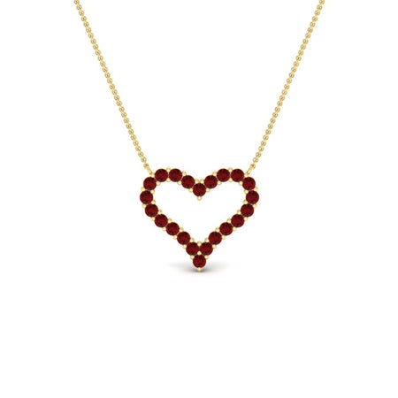 Open Heart Necklace Pendant