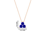 Load image into Gallery viewer, 0.50-carat-sapphire-3-stone-pendant-necklace-in-FDPD1129GSABL-0.48CT-NL-RG
