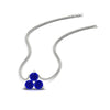 Load image into Gallery viewer, 0.50-carat-sapphire-3-stone-pendant-necklace-in-FDPD1129GSABL-0.48CT-NL-WG