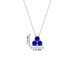 Load image into Gallery viewer, 0.50-carat-sapphire-3-stone-pendant-necklace-in-FDPD1129GSABL-0.48CT-NL-WG
