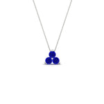 Load image into Gallery viewer, 0.50-carat-sapphire-3-stone-pendant-necklace-in-FDPD1129GSABL-0.48CT-NL-WG

