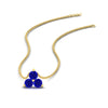 Load image into Gallery viewer, 0.50-carat-sapphire-3-stone-pendant-necklace-in-FDPD1129GSABL-0.48CT-NL-YG
