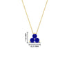 Load image into Gallery viewer, 0.50-carat-sapphire-3-stone-pendant-necklace-in-FDPD1129GSABL-0.48CT-NL-YG