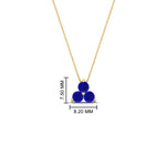 Load image into Gallery viewer, 0.50-carat-sapphire-3-stone-pendant-necklace-in-FDPD1129GSABL-0.48CT-NL-YG
