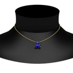 Load image into Gallery viewer, 0.50-carat-sapphire-3-stone-pendant-necklace-in-FDPD1129GSABL-0.48CT-NL-YG
