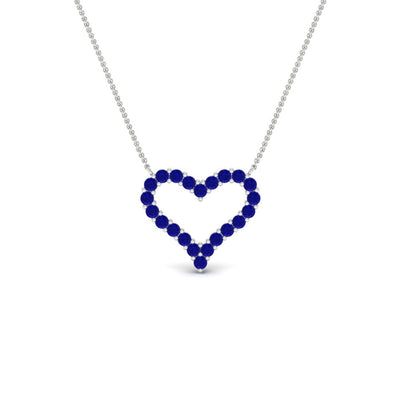 Open Heart Necklace Pendant