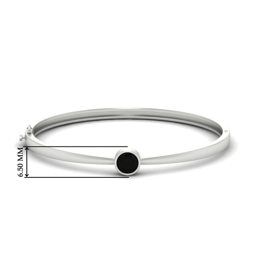 Minimalist Solitaire Bangle Bracelet