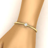 Load image into Gallery viewer, Minimalist Solitaire Bangle Bracelet