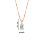 Load image into Gallery viewer, 0.50-ct-emerald-cut-diamond-necklace-with-pave-bail-in-rose-gold-fdpd11636emangle1-6X4mm-nl-rg-hw.jpg?v=1769514555