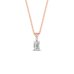 Load image into Gallery viewer, 0.50-ct-emerald-cut-diamond-necklace-with-pave-bail-in-rose-gold-fdpd11636emangle1-6X4mm-nl-rg.jpg?v=1769514555