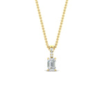 Load image into Gallery viewer, 0.50-ct-emerald-cut-diamond-necklace-with-pave-bail-in-yellow-gold-fdpd11636emangle1-6X4mm-nl-yg.jpg?v=1769514555