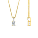 Load image into Gallery viewer, 0.50-ct-emerald-cut-diamond-necklace-with-pave-bail-in-yellow-gold-fdpd11636emangle2-6X4mm-nl-yg.jpg?v=1769514555