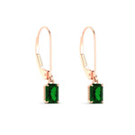 Load image into Gallery viewer, 0.50-ct-emerald-cut-emerald-drop-earrings-in-rose-gold-fdear11236emgemgrangle3-0.50ct-nl-rg.jpg?v=1765364312