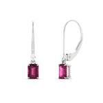 Load image into Gallery viewer, 0.50-ct-emerald-cut-pink-sapphire-drop-earrings-in-white-gold-fdear11236emgsadrpiangle1-0.50ct-nl-wg.jpg?v=1765364311