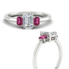 Load image into Gallery viewer, 0.50-ct-emerald-cut-three-stone-pink-sapphire-engagement-ring-in-white-gold-fdenr9299emgsadrpiangle3-0.50ct-nl-wg.jpg