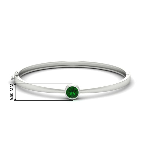 Minimalist Solitaire Bangle Bracelet