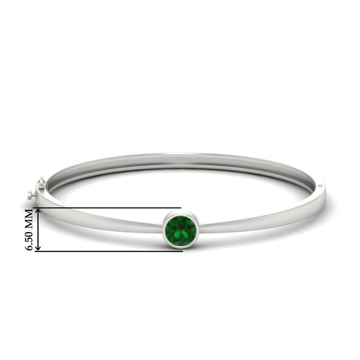 Minimalist Solitaire Bangle Bracelet