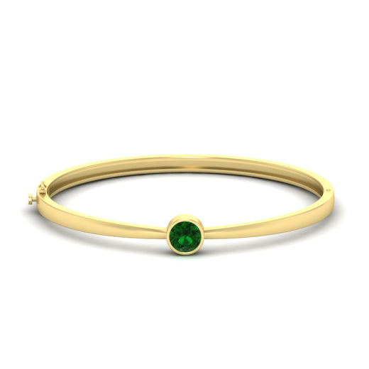 Minimalist Solitaire Bangle Bracelet