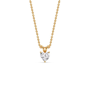 Heart Shaped Solitaire Pendant