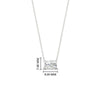Load image into Gallery viewer, Horizontal Radiant Diamond Solitaire Pendant