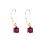 Load image into Gallery viewer, 0.50-ct-leverback-cushion-cut-pink-sapphire-drop-earrings-in-rose-gold-fdear11236cugsadrpiangle3-0.50ct-nl-rg.jpg?v=1765359792