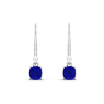 Load image into Gallery viewer, 0.50-ct-leverback-cushion-cut-sapphire-drop-earrings-in-white-gold-fdear11236cugsablangle2-0.50ct-nl-wg.jpg?v=1765359792