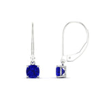 Load image into Gallery viewer, 0.50-ct-leverback-cushion-cut-sapphire-drop-earrings-in-white-gold-fdear11236cugsablangle4-0.50ct-nl-wg.jpg?v=1765359792