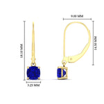 Load image into Gallery viewer, 0.50-ct-leverback-cushion-cut-sapphire-drop-earrings-in-yellow-gold-fdear11236cugsablangle4-0.50ct-nl-yg-hw.jpg?v=1765359792