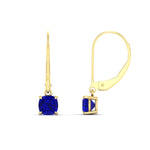 Load image into Gallery viewer, 0.50-ct-leverback-cushion-cut-sapphire-drop-earrings-in-yellow-gold-fdear11236cugsablangle4-0.50ct-nl-yg.jpg?v=1765359792