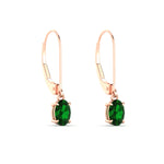 Load image into Gallery viewer, 0.50-ct-leverback-oval-drop-dangle-emerald-earrings-in-rose-gold-fdear11236ovgemgrangle3-0.50ct-nl-rg.jpg?v=1765455487