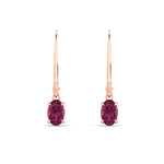 Load image into Gallery viewer, 0.50-ct-leverback-oval-drop-dangle-pink-sapphire-earrings-in-rose-gold-fdear11236ovgsadrpiangle2-0.50ct-nl-rg.jpg?v=1765455487