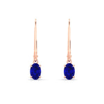 Load image into Gallery viewer, 0.50-ct-leverback-oval-drop-dangle-sapphire-earrings-in-rose-gold-fdear11236ovgsablangle2-0.50ct-nl-rg.jpg?v=1765455487
