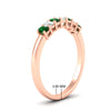 Load image into Gallery viewer, 0.50-ct-oval-seven-stone-emerald-anniversary-band-in-rose-gold-fdwb8008ovgemgrangle2-0.50ct-nl-rg-hw.jpg