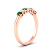 Load image into Gallery viewer, 0.50-ct-oval-seven-stone-emerald-anniversary-band-in-rose-gold-fdwb8008ovgemgrangle2-0.50ct-nl-rg.jpg