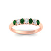 Load image into Gallery viewer, 0.50-ct-oval-seven-stone-emerald-anniversary-band-in-rose-gold-fdwb8008ovgemgrangle5-0.50ct-nl-rg.jpg