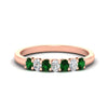 Load image into Gallery viewer, 0.50-ct-oval-seven-stone-emerald-anniversary-band-in-rose-gold-fdwb8008ovgemgrsleep-0.50ct-nl-rg.jpg
