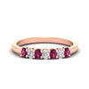 Load image into Gallery viewer, 0.50-ct-oval-seven-stone-pink-sapphire-anniversary-band-in-rose-gold-fdwb8008ovgsadrpisleep-0.50ct-nl-rg.jpg