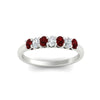 Load image into Gallery viewer, 0.50-ct-oval-seven-stone-ruby-anniversary-band-in-white-gold-fdwb8008ovgrudrangle5-0.50ct-nl-wg.jpg