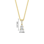 Pear Shaped Pavé Diamond Bail Pendant