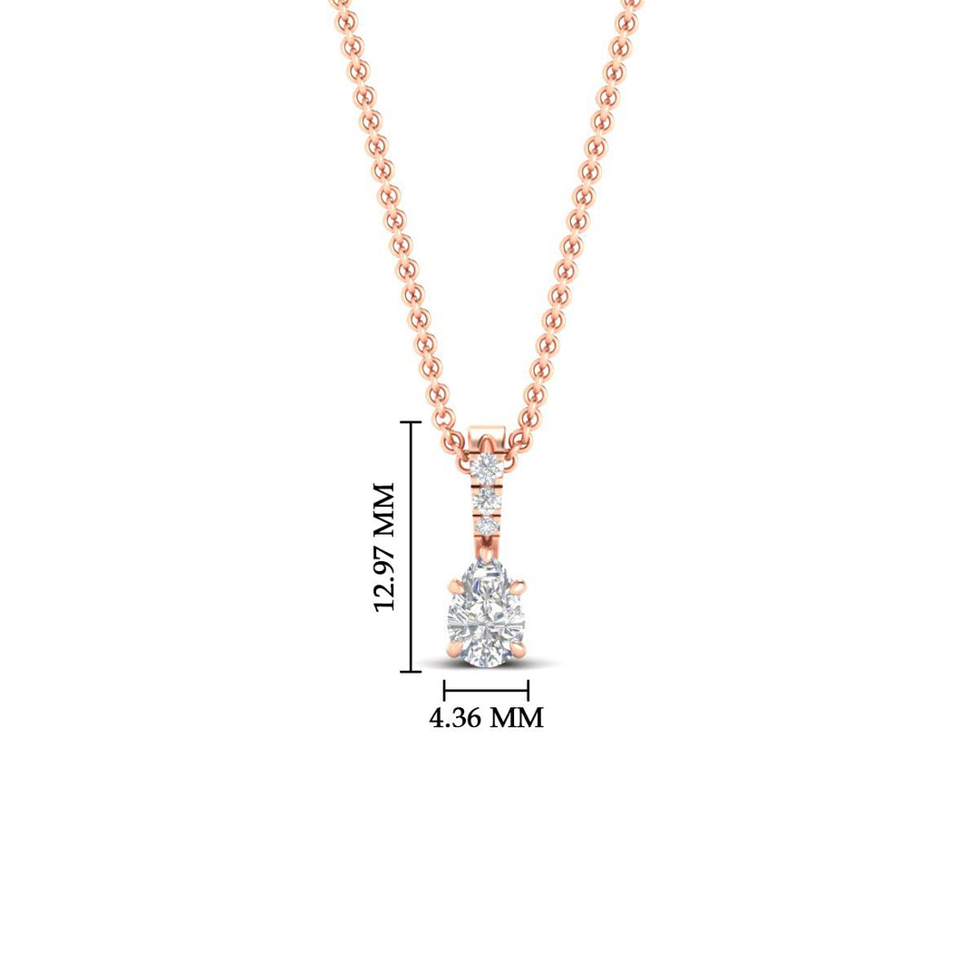 Pear Shaped Pavé Diamond Bail Pendant