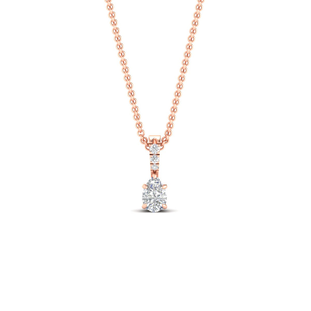 Pear Shaped Pavé Diamond Bail Pendant