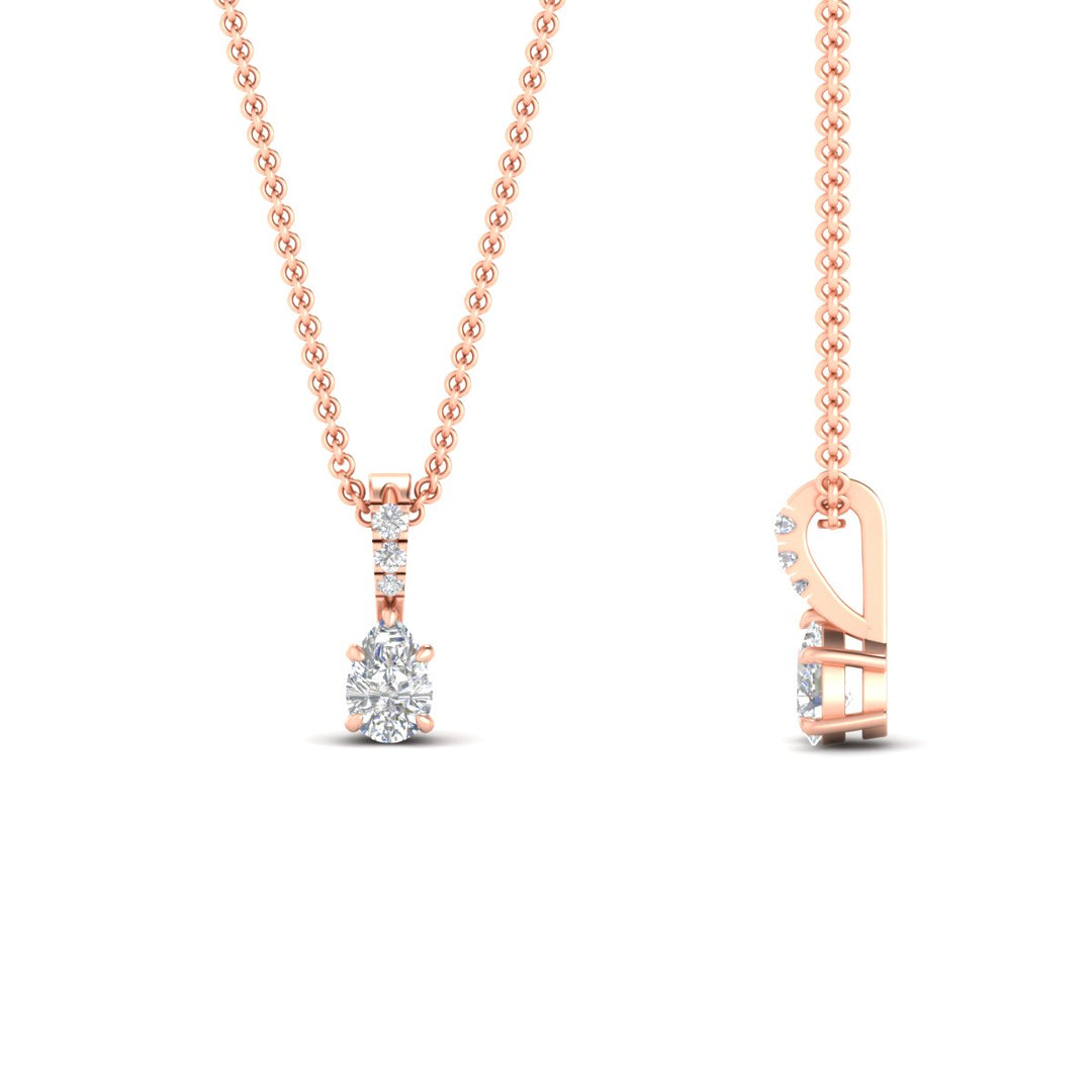 Pear Shaped Pavé Diamond Bail Pendant